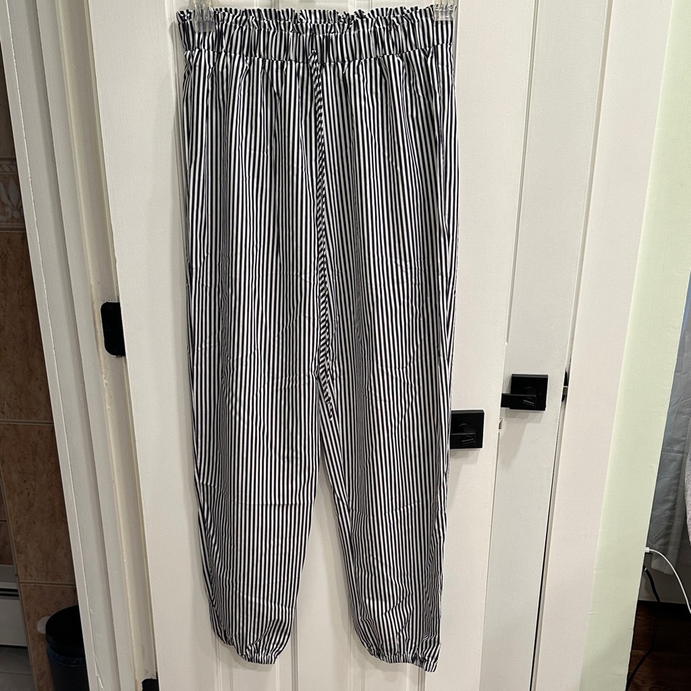 Striped Black and White Pants